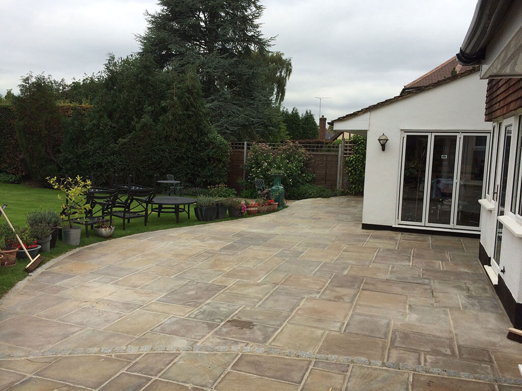 Completed garden patio and landscaping