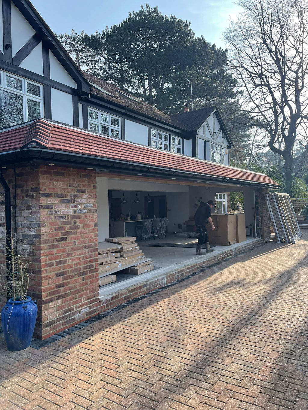 Completed brick rear extension