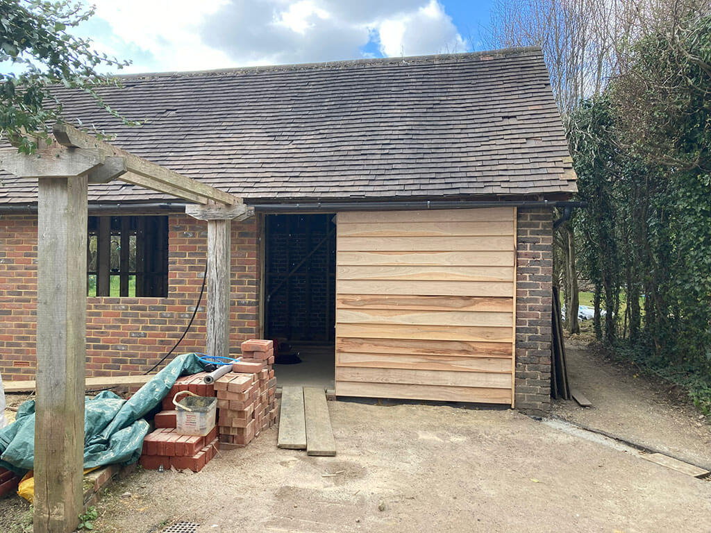 Completed garage and outbuilding project