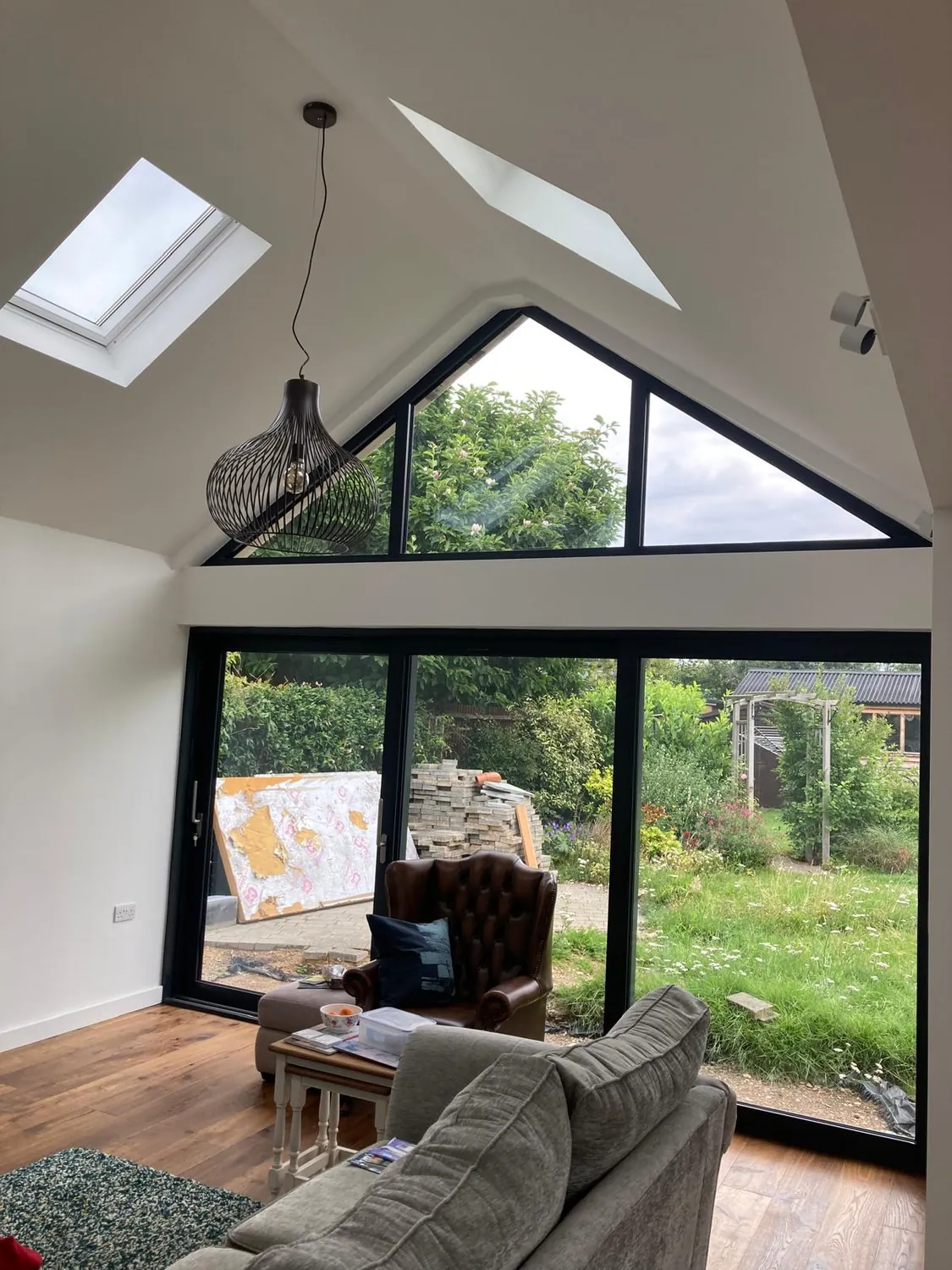 Gable glazing on a completed extension by Johnson Construction