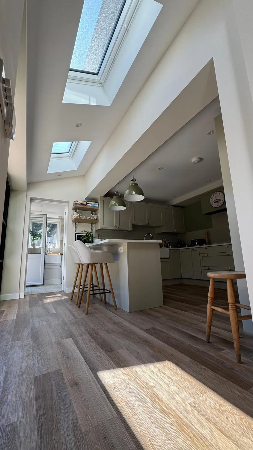 Completed extension kitchen interior by Johnson Construction