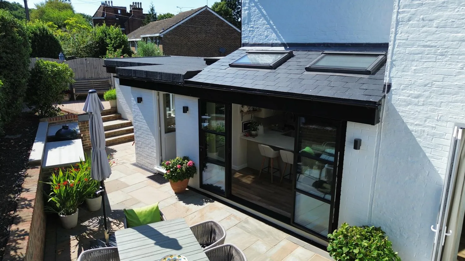 Rear exterior of a completed extension by Johnson Construction